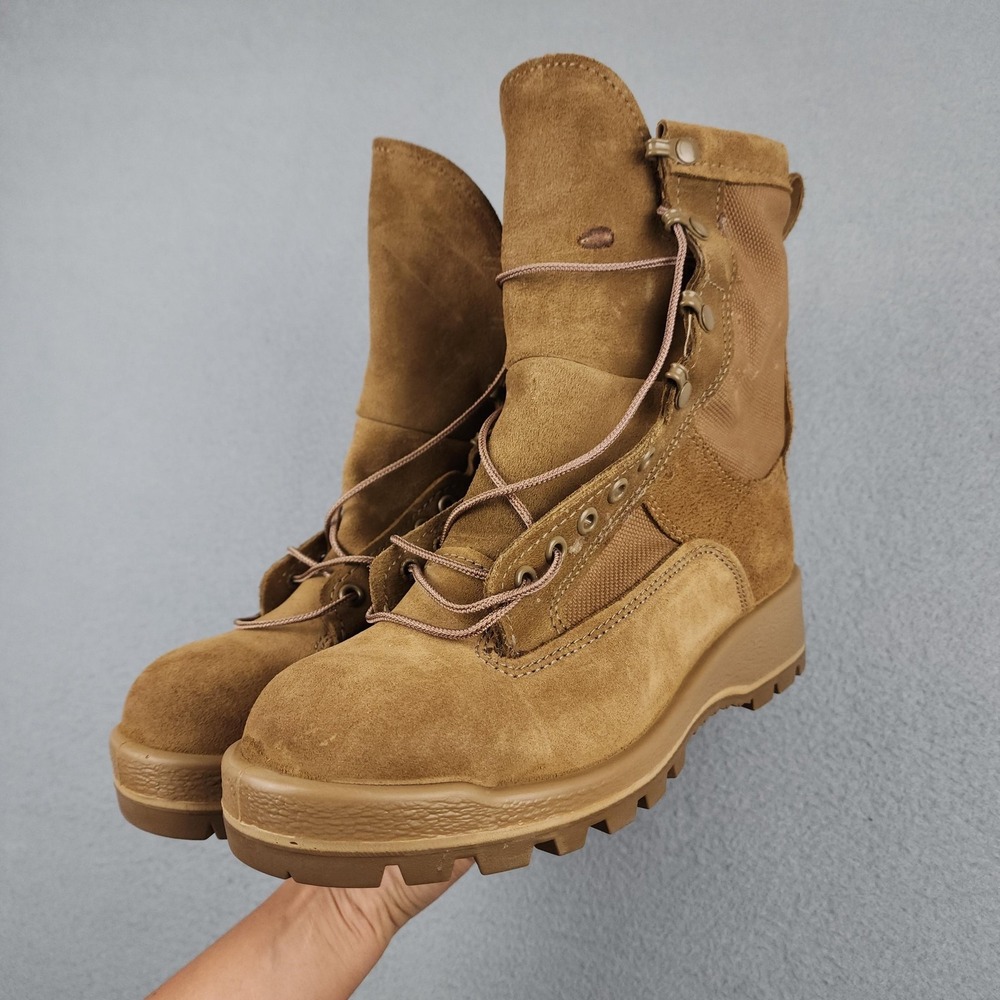 Bates Boots Mens Size 5 R Brown Suede Gore-Tex Vibram Combat Military USA